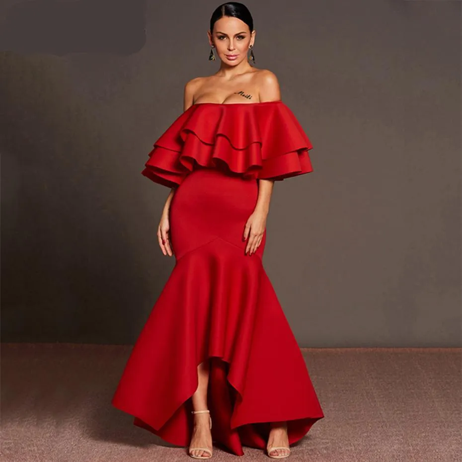 Trumpet Mermaid Ruffled Dress