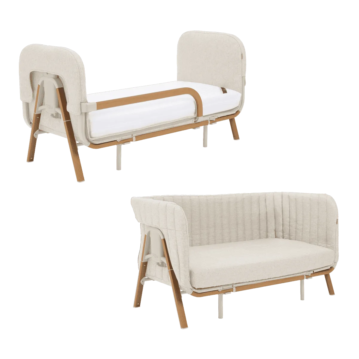 Tutti Bambini Cozee XL Junior Bed & Sofa Expansion Pack - Scandinavian Walnut/Ecru