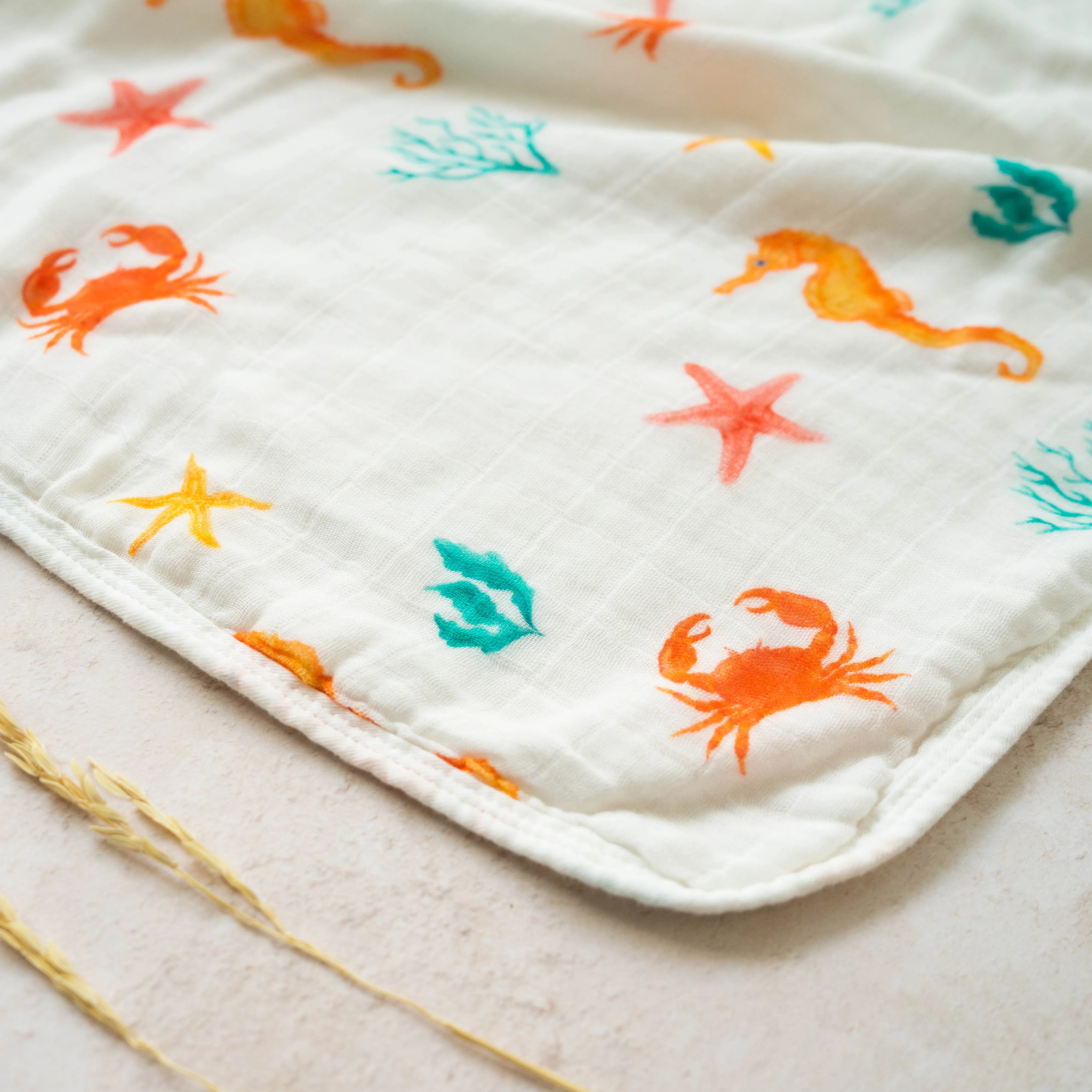 Under The Sea Muslin Blanket