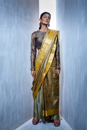 Urvashi Kaur   I   Pleated Chanderi Silk Palazzos