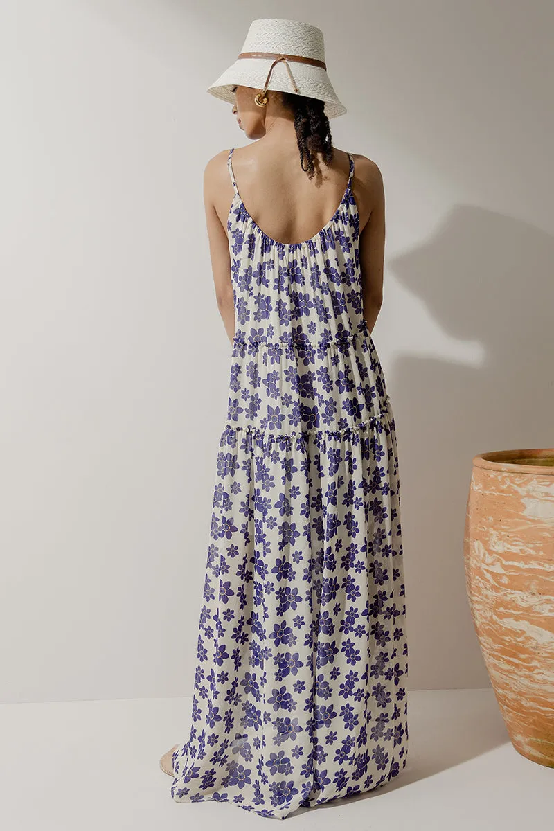 V Neck Gathered Dress