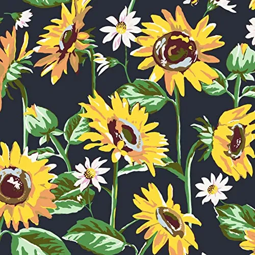 Vera Bradley Women's Cotton Pleated Multi-strap Shoulder Satchel Purse, Sunflowers, One Size