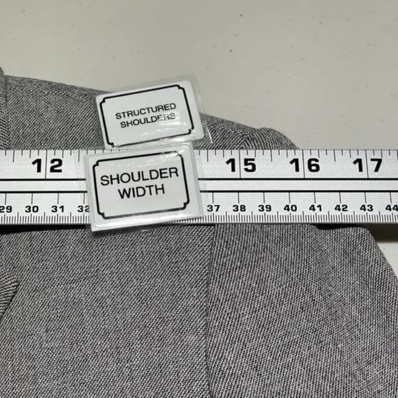 Vintage Anne Klein Womens Gray Pleated Skirt Suit Size 8P Office Ware