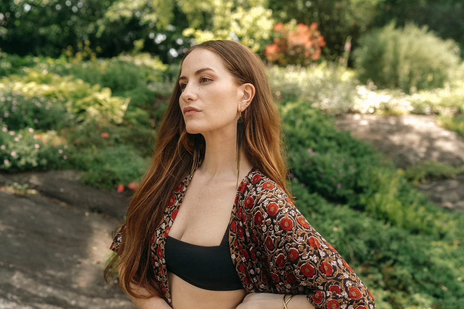 Vintage - Brown Ombre Statement Earrings