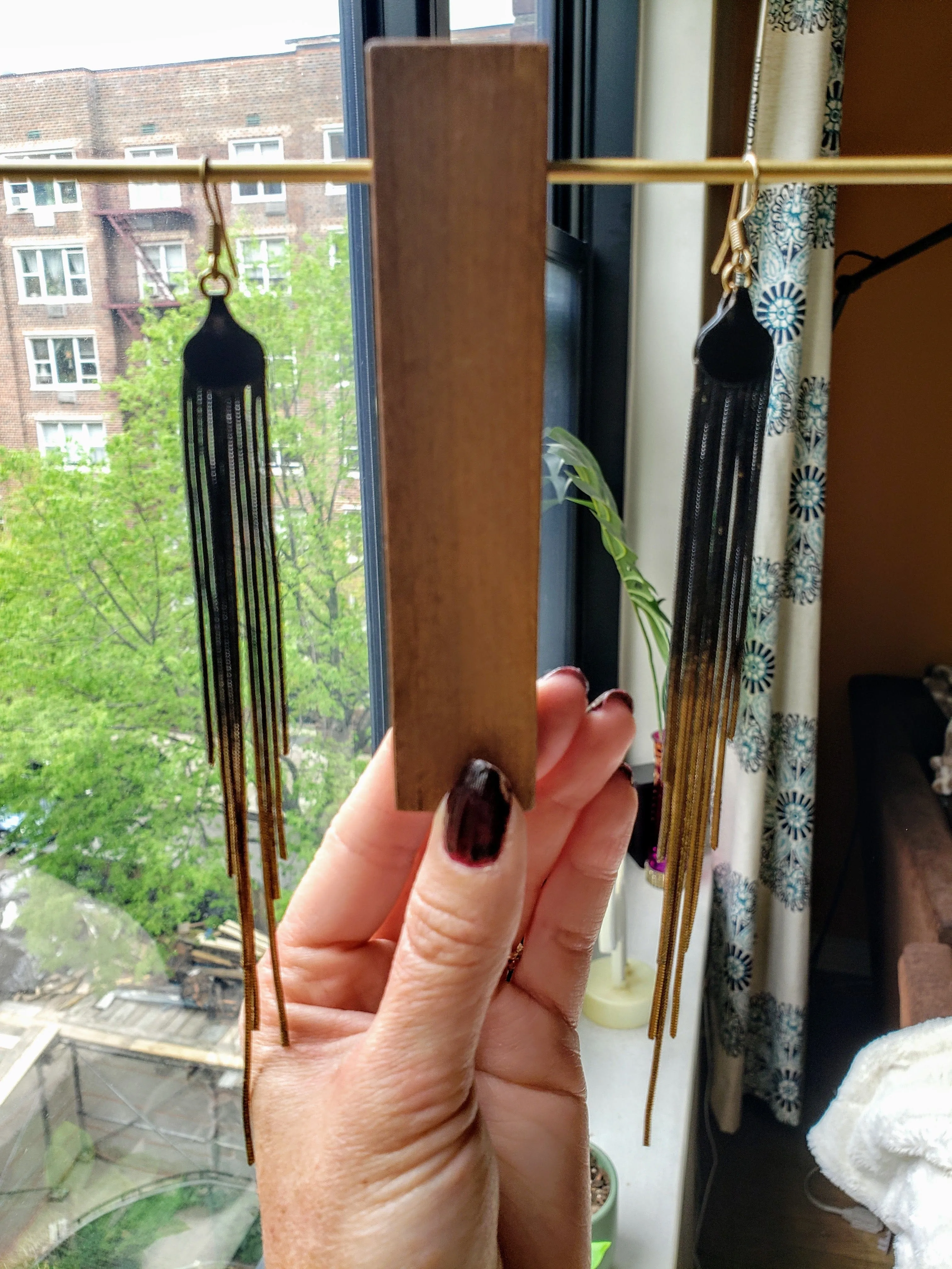 Vintage - Brown Ombre Statement Earrings
