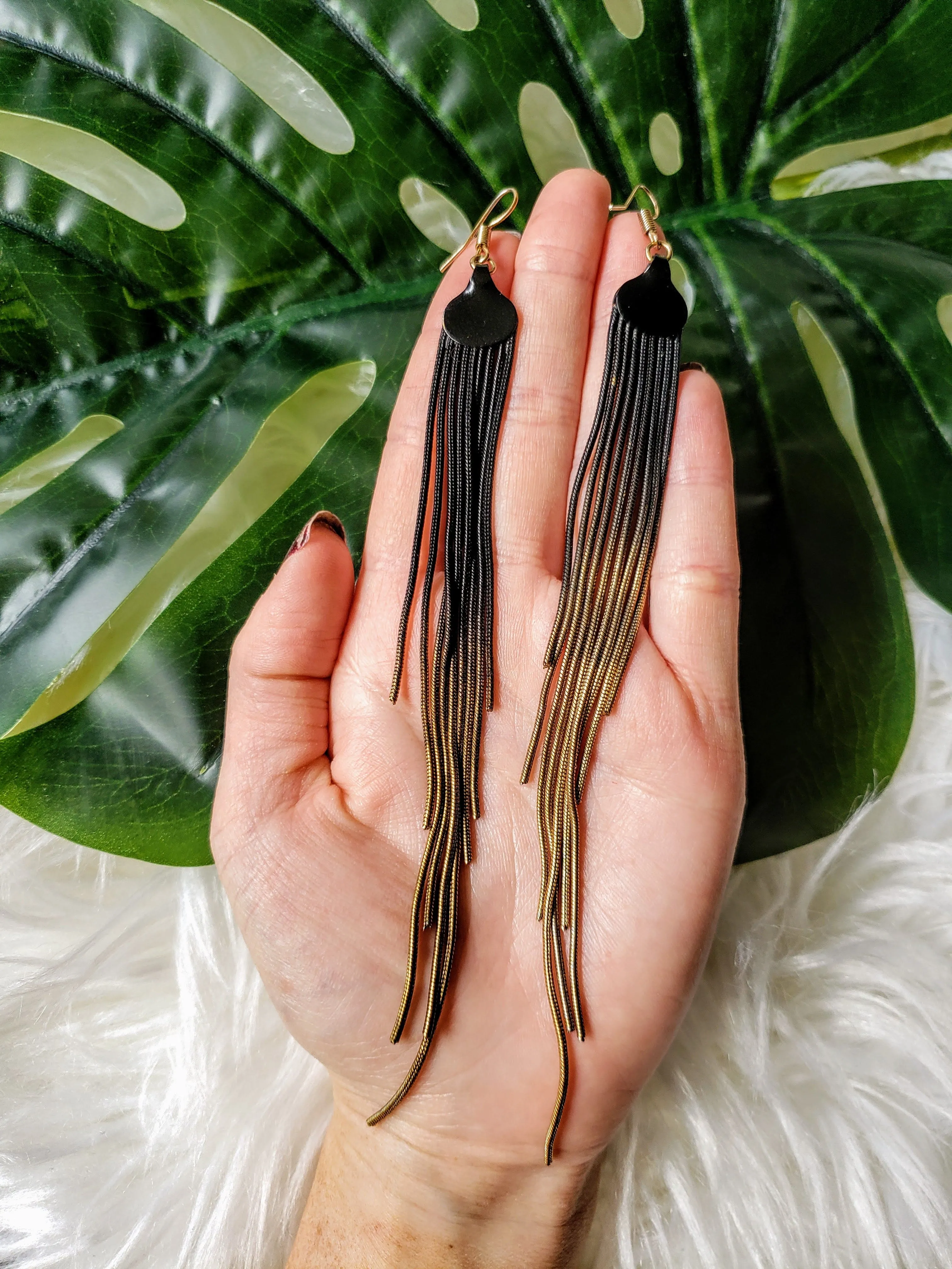 Vintage - Brown Ombre Statement Earrings