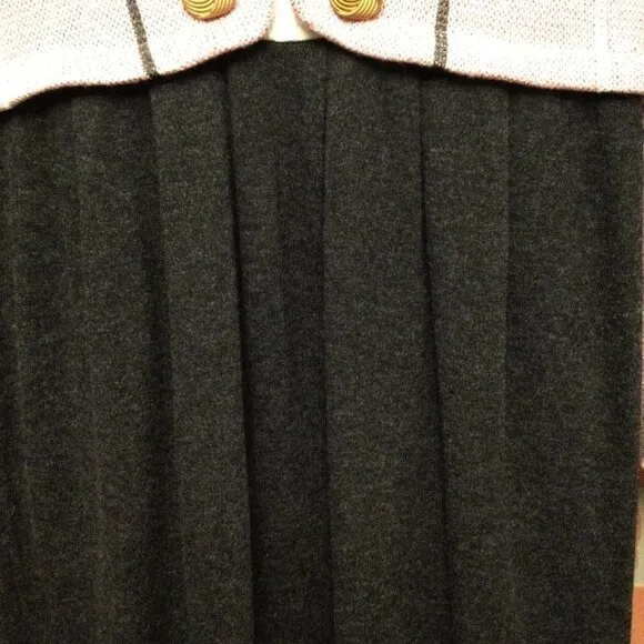 Vintage Leslie Fay Women's Secretary Dress Size 12 sweater long sleeve