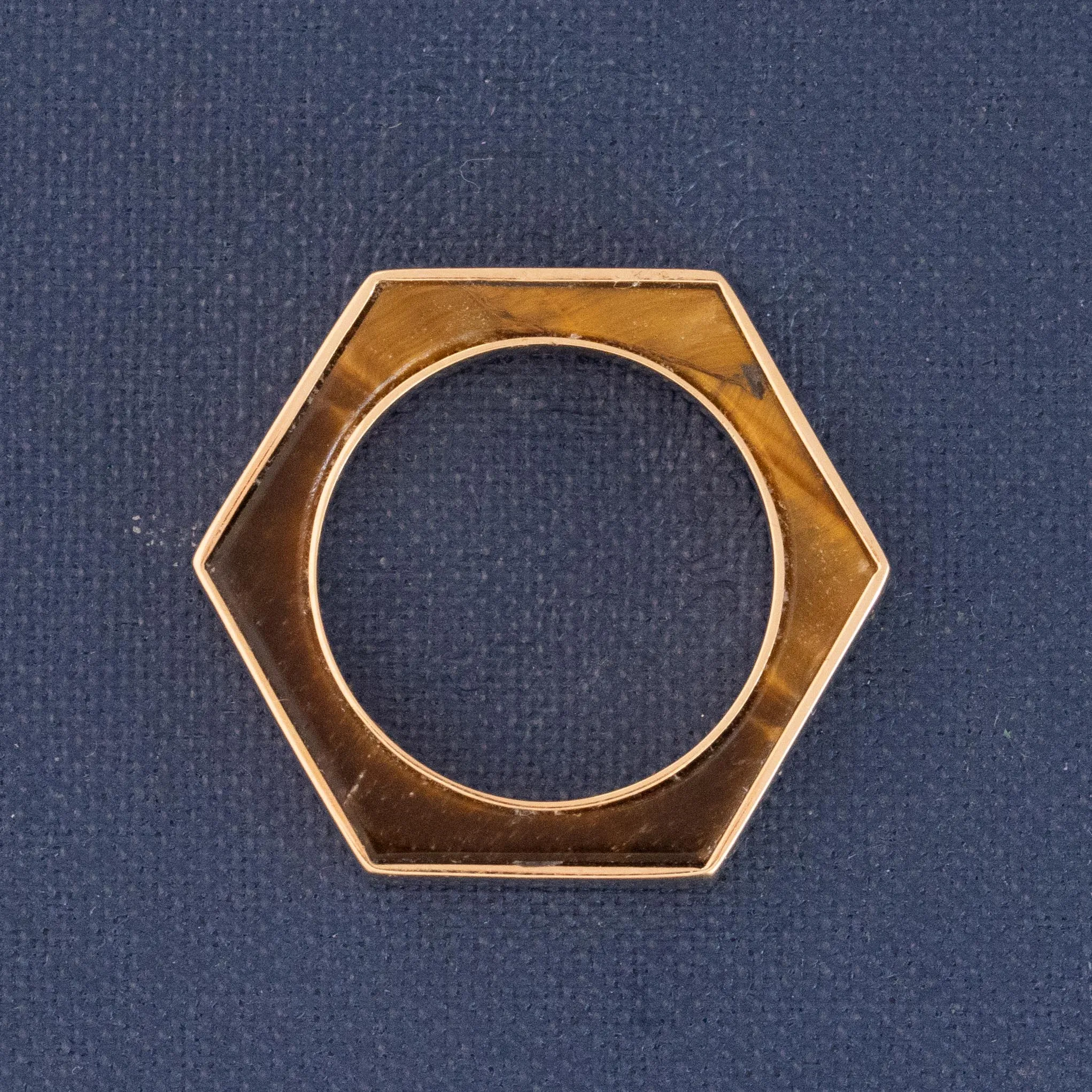 Vintage Tigers Eye Hexagonal Band
