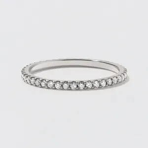 White Gold Diamond Eternity Wedding Band - Polished 1.5mm