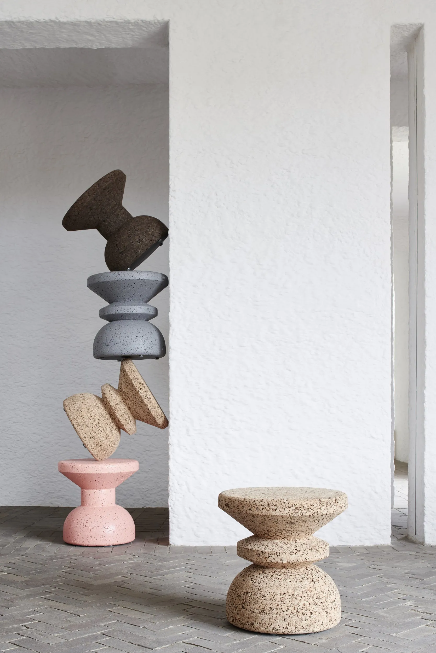 Wiid Stacked African Cork Stool