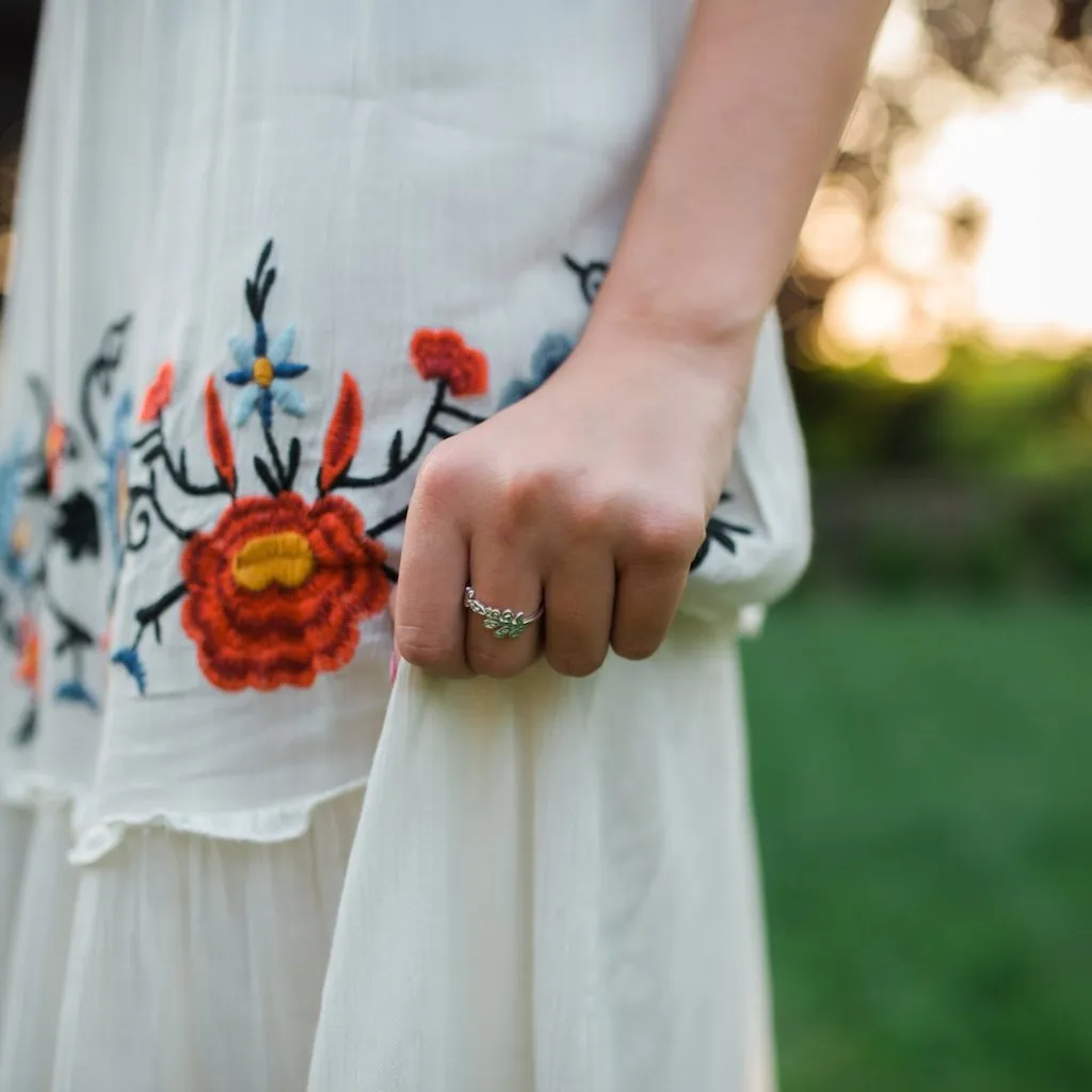 Wine Country Wildflower Ring - Silver