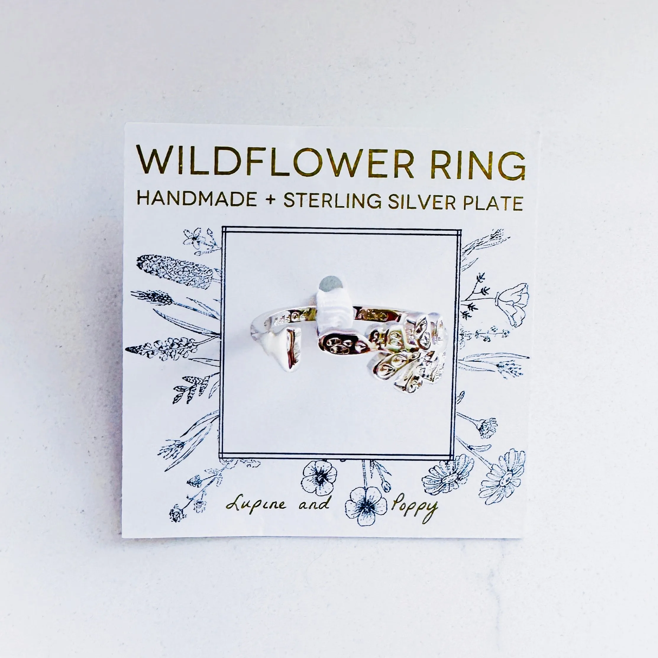 Wine Country Wildflower Ring - Silver