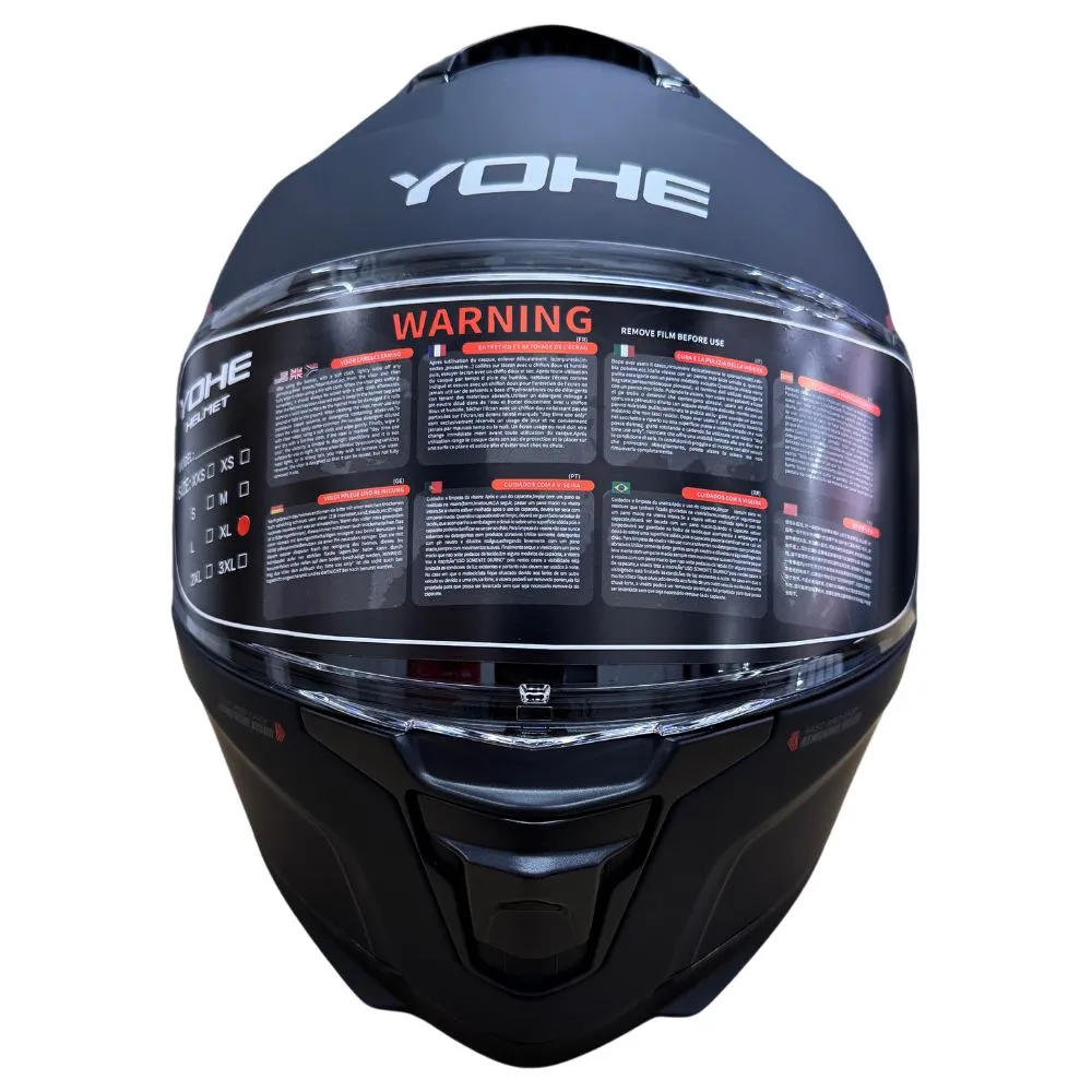 YOHE 987 Solid Matt Black Helmet