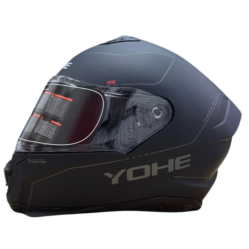 YOHE 987 Solid Matt Black Helmet