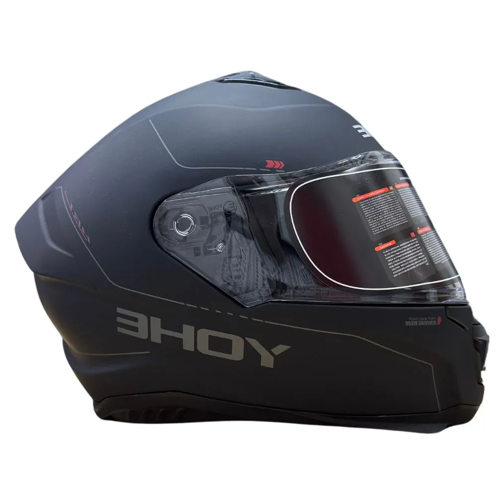 YOHE 987 Solid Matt Black Helmet