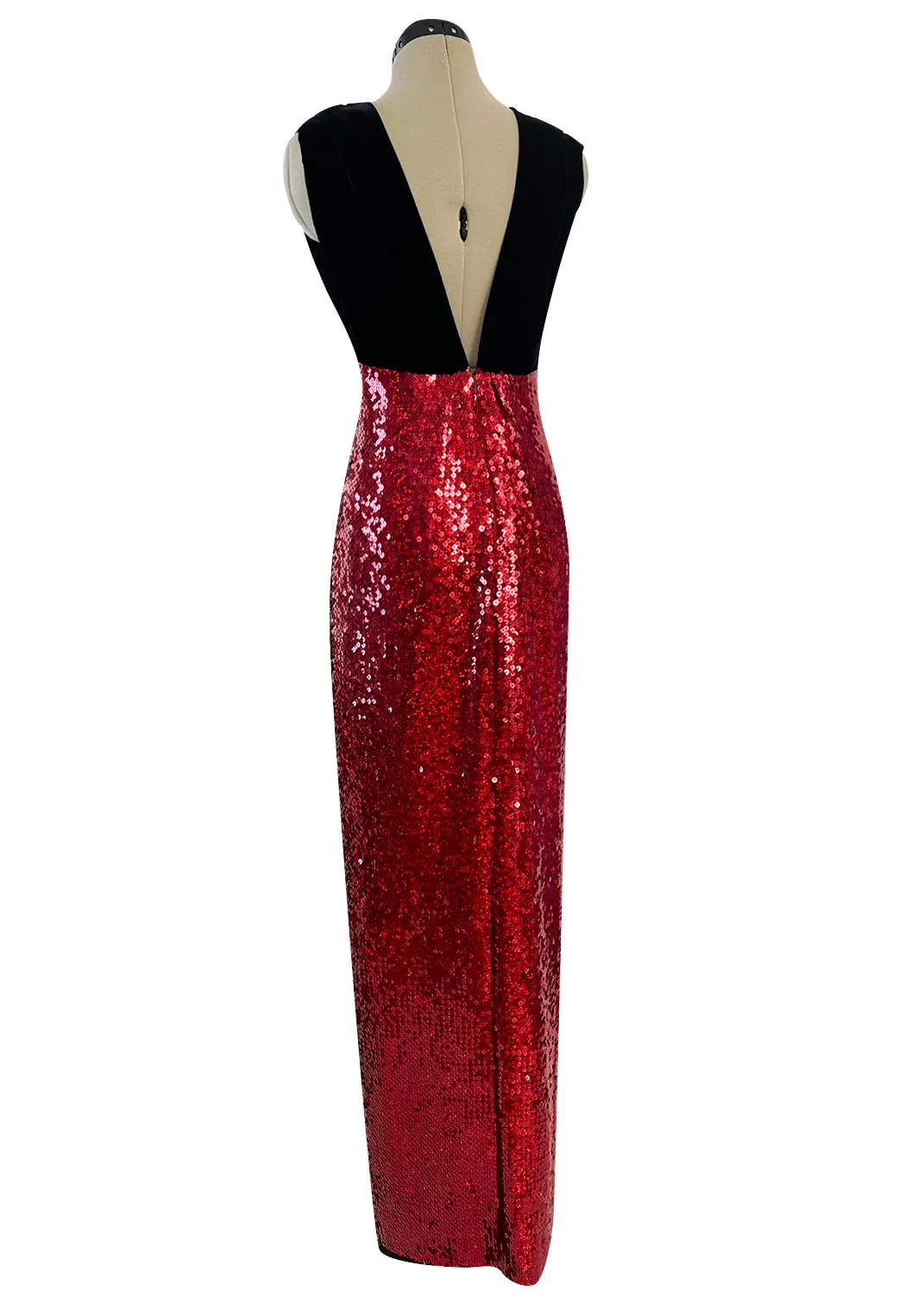 Yves Saint Laurent Fall 1993 Plunge & Sequin Dress