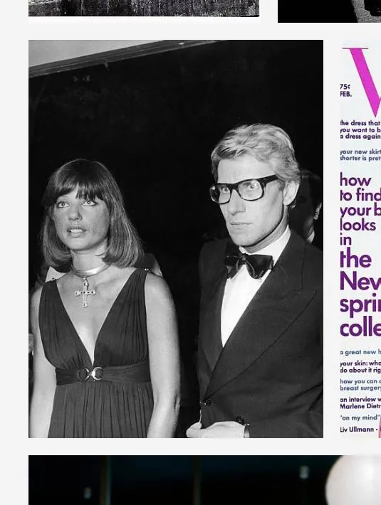 Yves Saint Laurent Spring 1973 Black Jersey Plunge