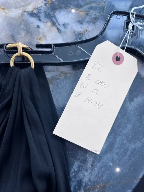 Yves Saint Laurent Spring 1973 Black Jersey Plunge