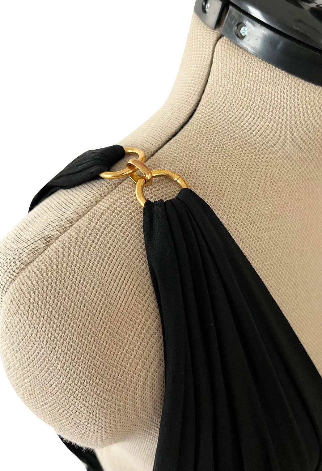 Yves Saint Laurent Spring 1973 Black Jersey Plunge