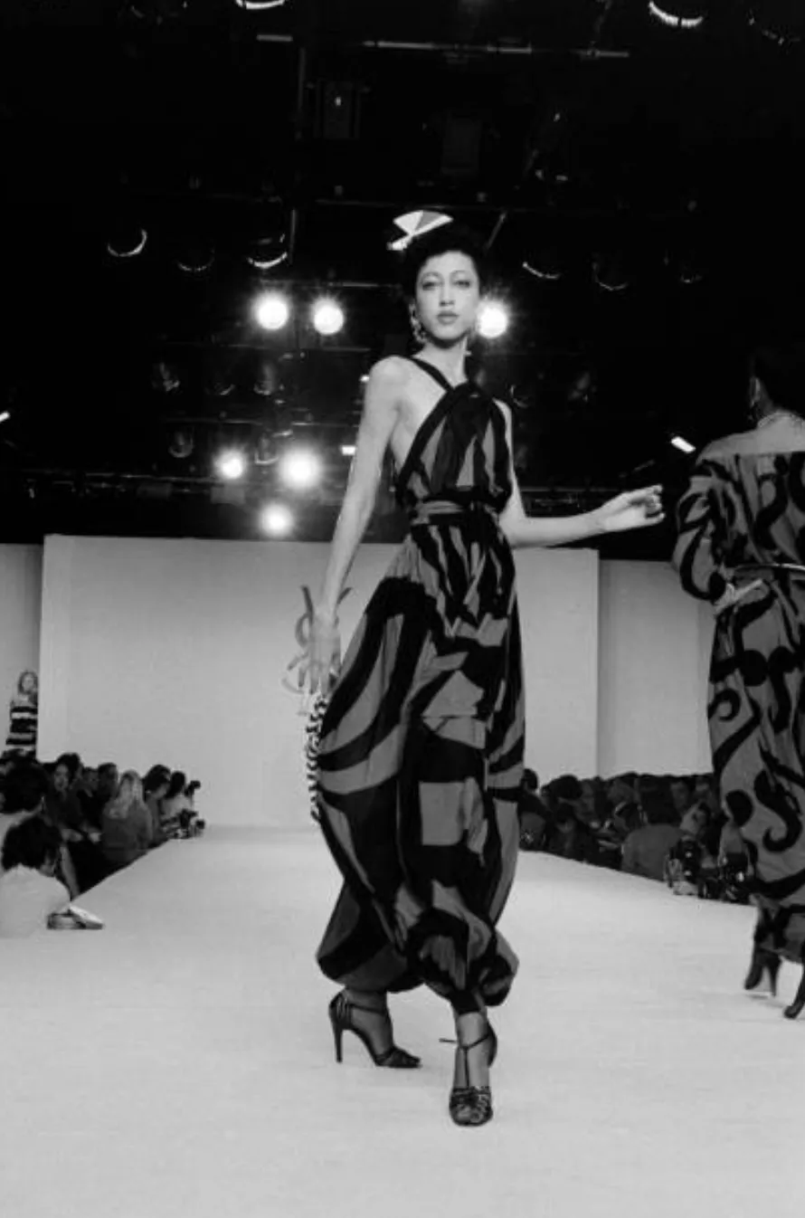 Yves Saint Laurent Spring 1980 Cropped Halter & Harem Pant Set