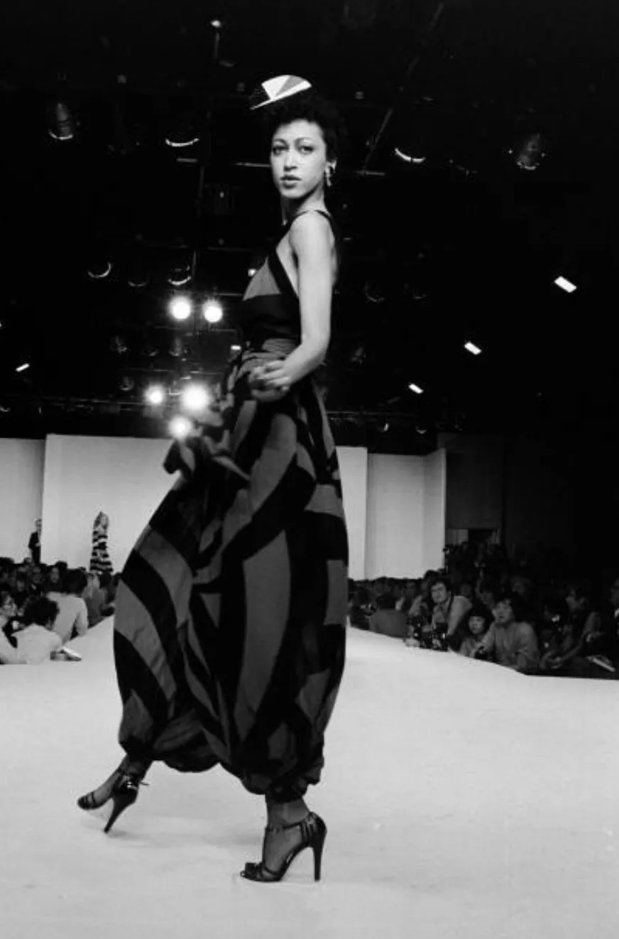 Yves Saint Laurent Spring 1980 Cropped Halter & Harem Pant Set